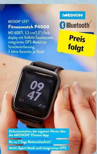 Aldi Süd Medion life fitnesswatch p4000 Angebot