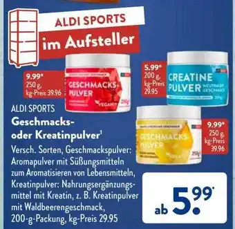 Aldi Süd Aldi sports geschmacks- oder kreatinpulver Angebot