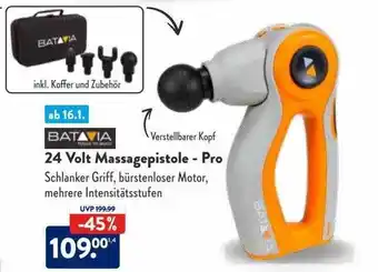 Aldi Süd Batavia 24 volt massagepistole - pro Angebot