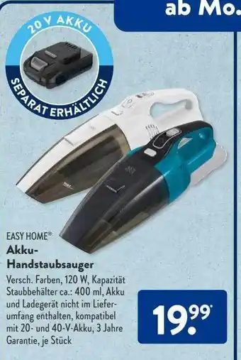 Aldi Süd Easy home akku-handstaubsauger Angebot