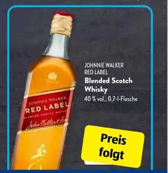 Aldi Süd Johnnie walker red label blended scotch whisky Angebot