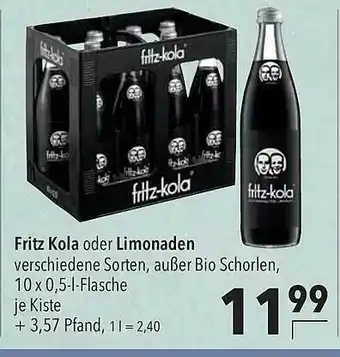 CITTI Markt Fritz kola oder limonaden Angebot