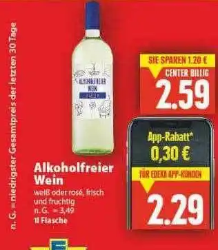 E-Center Alkoholfreier wein Angebot