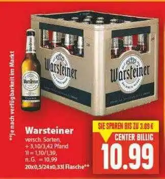 E-Center Warsteiner Angebot