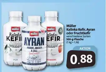 Markant Markt Müller kalinka kefir, ayran oder fruchtkefir Angebot