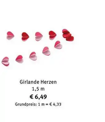 Idee Creativmarkt Girlande herzen Angebot