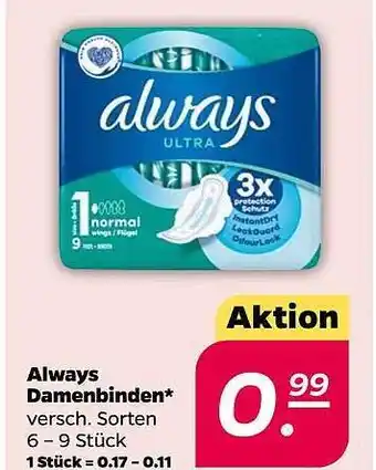 NETTO Always damenbinden Angebot