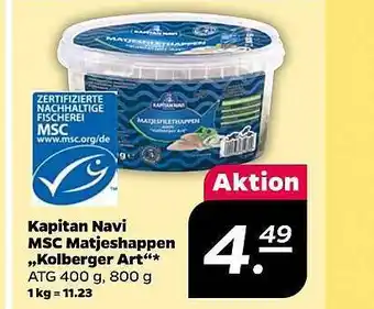 NETTO Kapitan navi msc matjeshappen „kolberger art“ Angebot