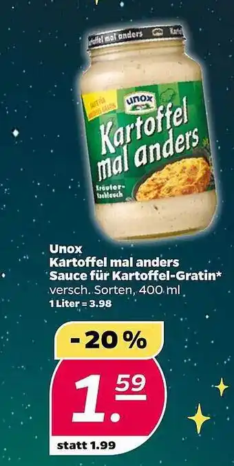 NETTO Unox kartoffel mal anders sauce für kartoffel-gratin Angebot