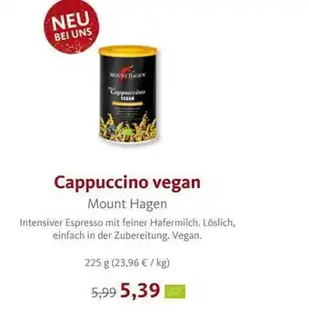 VollCorner Biomarkt Cappuccino vegan mount hagen Angebot