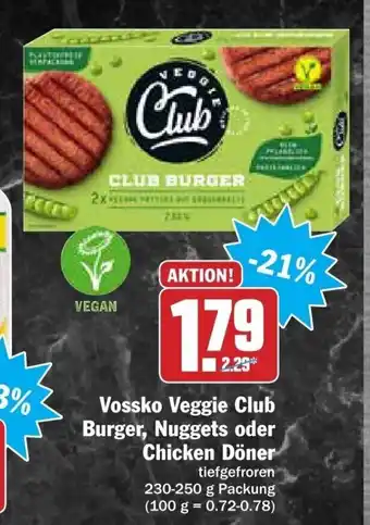 dodenhof Vossko Veggie Club Burger, Nuggets oder Chicken Döner 230-250g Angebot