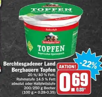 dodenhof Berchtesgadener Land Bergbauern Topfen 200/250g Angebot