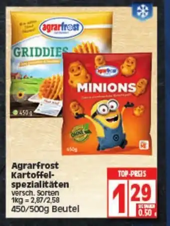 Elli Markt Agrarfrost Kartoffelspezialitäten 450g/500g Beutel Angebot