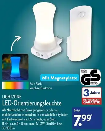 Aldi Nord Lightzone LED Orientierungsleuchte Angebot