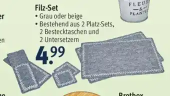 Rossmann Filz Set Angebot