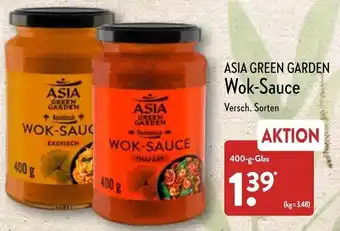 Aldi Nord Asia Green Garden Wok Sauce 400 g Glas Angebot