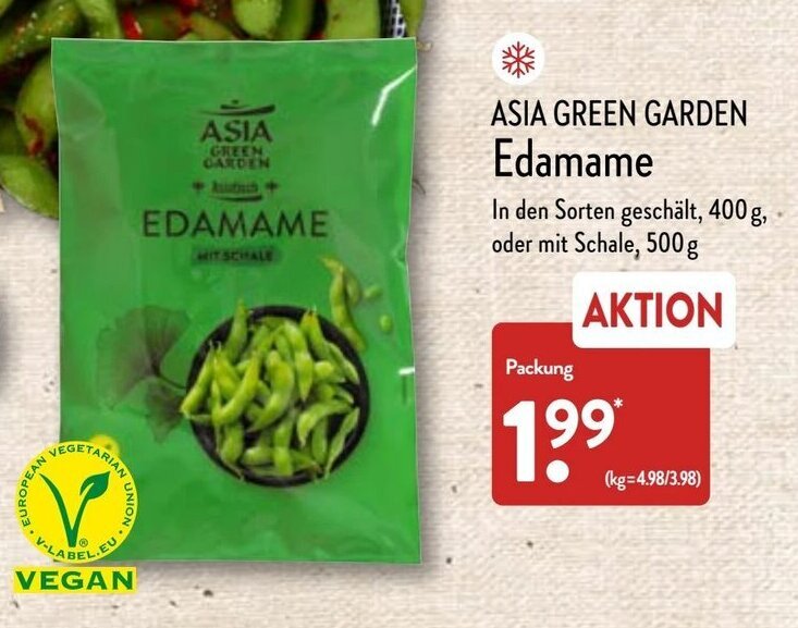 Asia Green Garden Edamame Angebot bei Aldi Nord