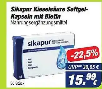 Easy Apotheke Sikapur kieselsäure softgel-kapseln mit biotin Angebot