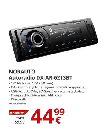 A.T.U. Norauto autoradio dx-ar-3213bt Angebot