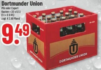 trinkgut Dortmunder Union Pils oder Export 20x0,5 L Angebot