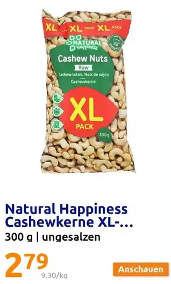 Action Natural Happiness Cashewkerne XL Pack 300 g Angebot