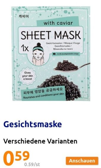 Action Gesichtsmaske Angebot