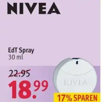 Rossmann Nivea EdT Spray 30ml Angebot