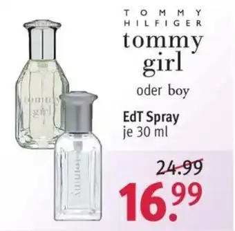 Rossmann Tommy Hilfiger tommy girl oder boy EdT Spray 30ml Angebot