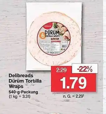 Famila Nord West Delibreads dürüm tortilla wraps Angebot