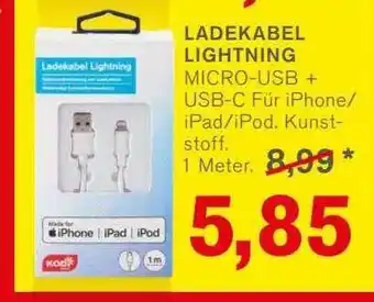 KODi Ladekabel lightning Angebot