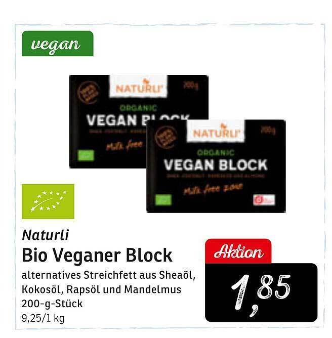 Naturli bio veganer block Angebot bei KONSUM