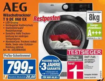 expert Techno Land AEG Wäschetrockner T 9 DE 860 EX Angebot