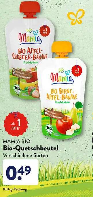 Aldi Süd Mamia Bio Quetschbeutel 100g Angebot