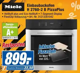 expert Techno Land Miele Einbaubackofen H 2760-2 B PizzaPlus Angebot