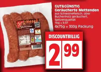 Edeka Gut & Günstig Geräucherte Mettenden 300g Packung Angebot