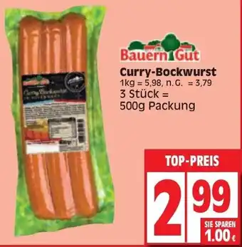 Edeka Bauern Gut Curry Bockwurst 500g Packung Angebot