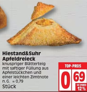 Hiestand&Suhr Apfeldreieck Angebot bei Edeka