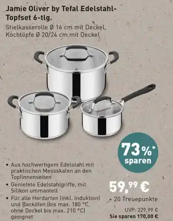 CITTI Markt Jamie Oliver by Tefal Edelstahl-Topfset 6 st Angebot