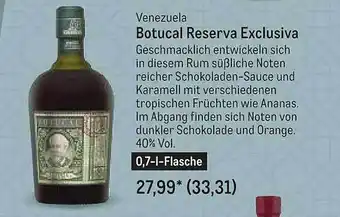 METRO Venezuela botucal reserva exclusiva Angebot