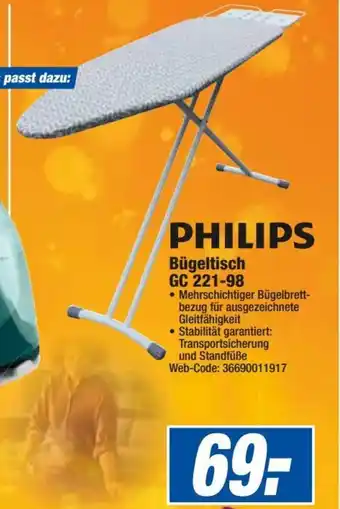 HEM Expert Philips Bügeltisch | GC 221-98 Angebot