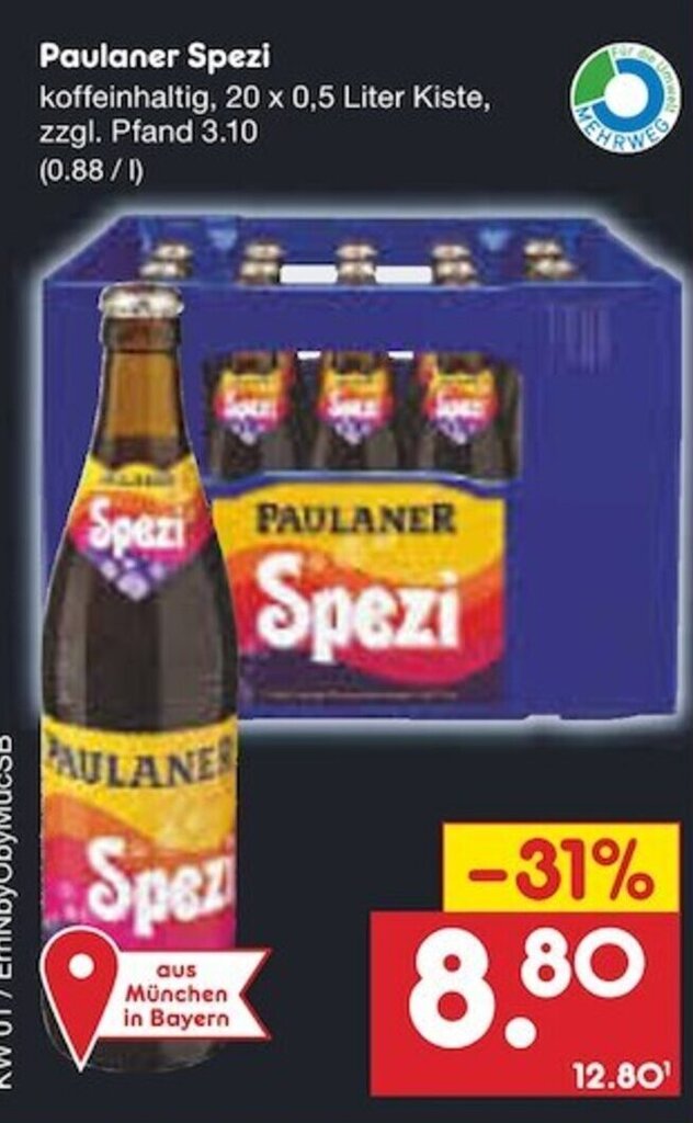 Paulaner Spezi 20*500ml Angebot bei Netto MarkenDiscount