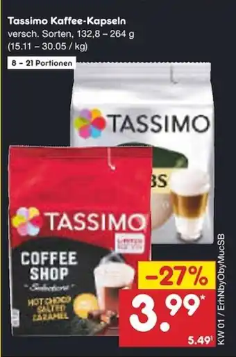 Netto Marken-Discount Tassimo Kaffeekapseln 132-264g Angebot