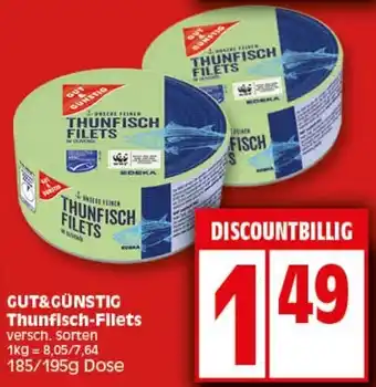 Elli Markt Gut & Günstig Thunfisch Filets 185/195 g Dose Angebot