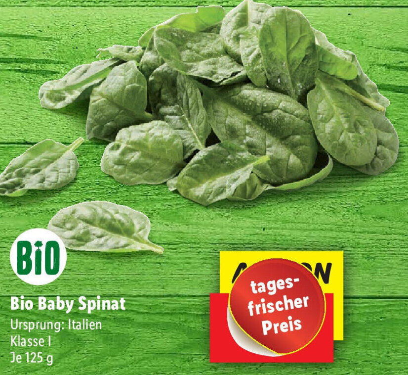 Bio Baby Spinat 125 g Angebot bei Lidl
