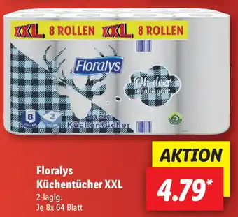 Lidl Floralys Küchentücher XXL 2-lagig, 8x64 Blatt Angebot