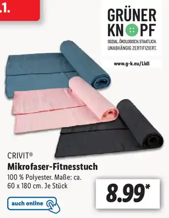 Lidl Crivit Mikrofaser Fitnesstuch Angebot