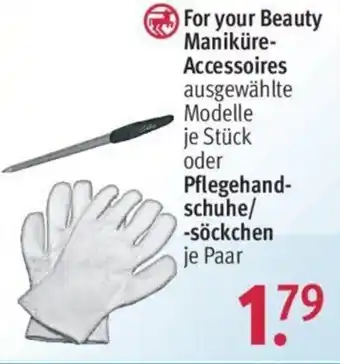 Rossmann For Your Beauty Maniküre Accessoires oder Pflegehandschuhe/-söckchen Angebot