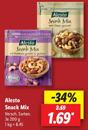 Lidl Alesto Snack Mix 200 g Angebot