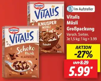 Lidl Vitalis Müsli Großpackung 1,5 kg Angebot