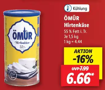 Lidl Ömür Hirtenkäse 1,5 kg Angebot